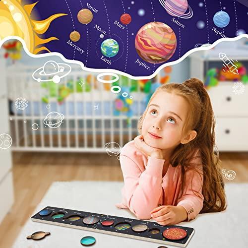 Zetoddler 太陽系パズル 子供用 3~6歳 木製宇宙おもちゃ 子供用惑星 幼稚園学習活動 男の子/女の子へのギフトに｜joyfullab｜02