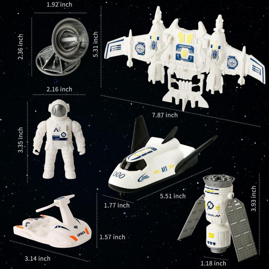 Wbzle Space Shuttle Toy, Astronaut Toys Playset, Outer Space Toys for Boys｜joyfullab｜04