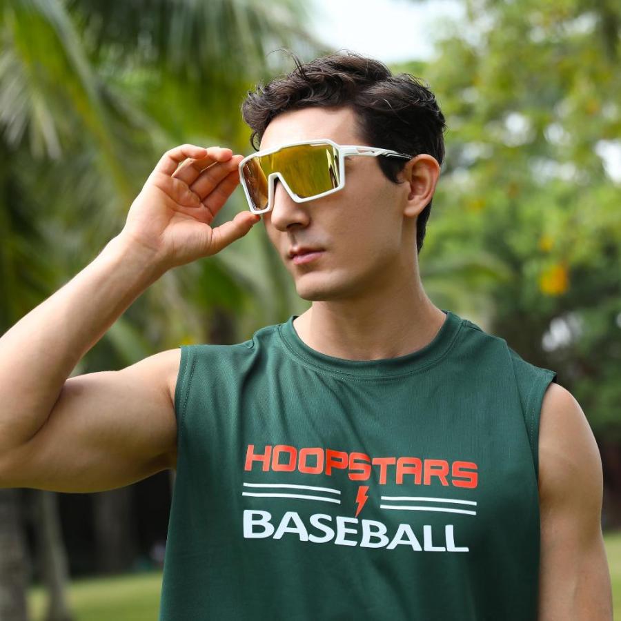 Sunglasses for Men Women, Youth Baseball Sunglasses, Cool Sports Sunglasses  for Softball Fishing Football Cycling Driving Running, Golf Skiing Glasses