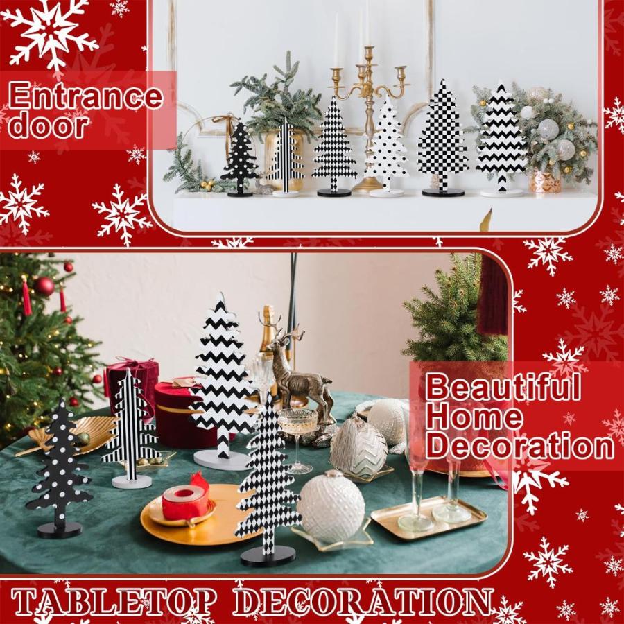 全品特価 Kigley 木製クリスマスツリーサイン装飾 クリスマス装飾 自立型ツリー クリスマスティアードトレイ 装飾 卓上クリスマスツリー ホームオフィスパー