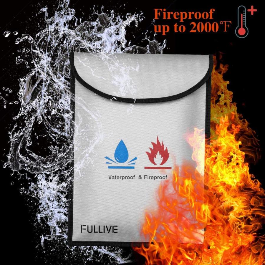 Fireproof Document Bag - 15X11 Fireproof Safe Bag, 7x9 Money Pouch Envelope｜joyfullab｜02