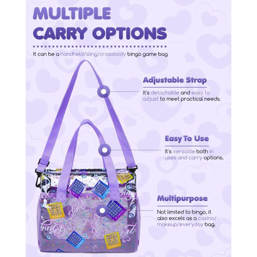 価額全部ショップの中に Bingo Dauber Bag for Bingo Accessories Purple Bingo Bags with Pockets for B