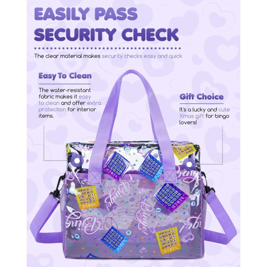 価額全部ショップの中に Bingo Dauber Bag for Bingo Accessories Purple Bingo Bags with Pockets for B