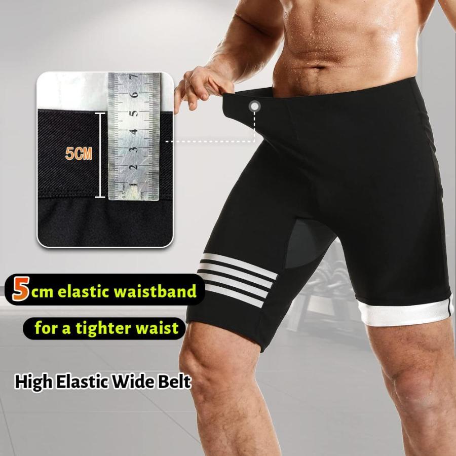 DYUAI Sauna Sweat Shorts for Men Compression Pants Athletic
