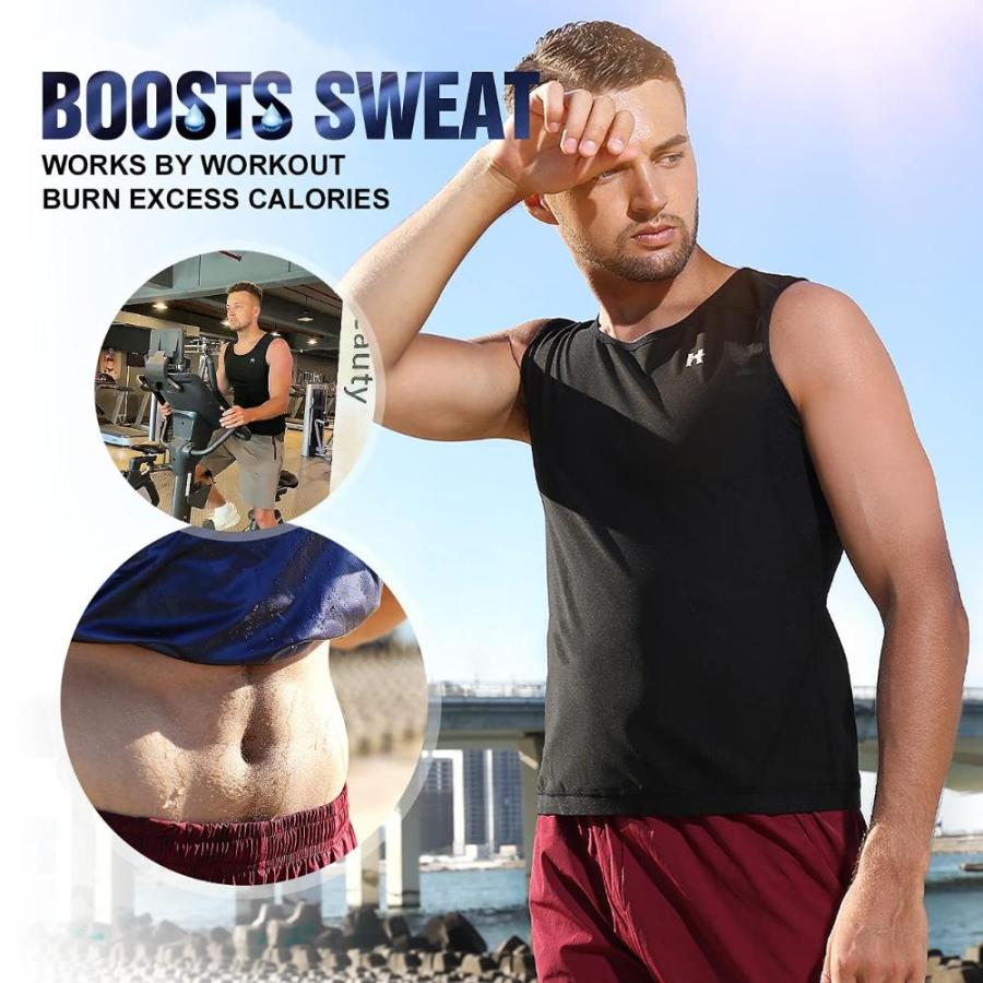 代引不可 HOTER Men Sauna-Sweat-Vest Slimming-Shapewear Comression-Fitness Body Shape