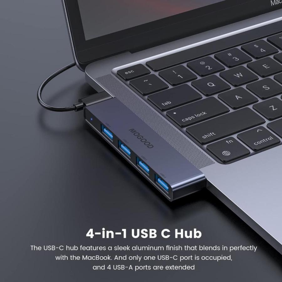 USB CハブUSB CからUSBハブ4ポートUSBアダプタ、MOGOOD USB CからUハブマルチポートアダプタ、USB 3.0ポート付きUSB｜joyfullab｜02