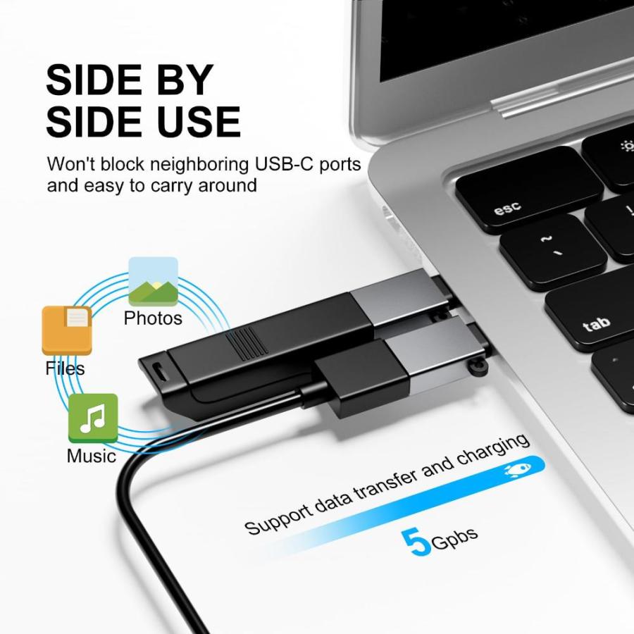 BaseNew USB C - USBアダプター 8パック USB - USB Cアダプタ USB-C - USBアダプター USB A - USB｜joyfullab｜02