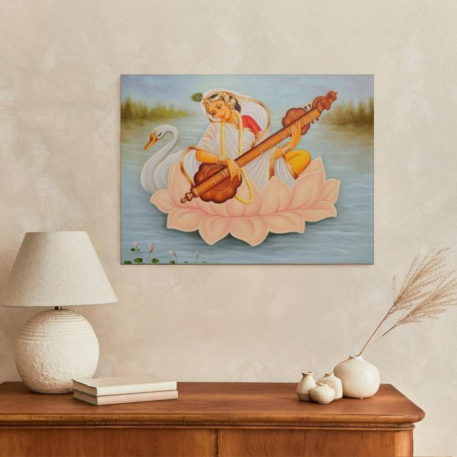 Art Poster Beautiful Sound of Goddess Sitting on Lotus Poster Home Decorati｜joyfullab｜04