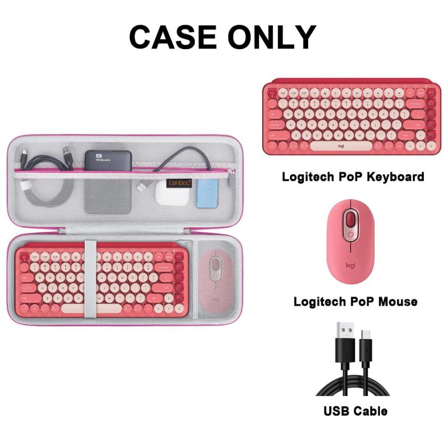 Canboc Hard Carrying Case for Logitech POP Keys Mechanical Wireless Keyboar｜joyfullab｜02