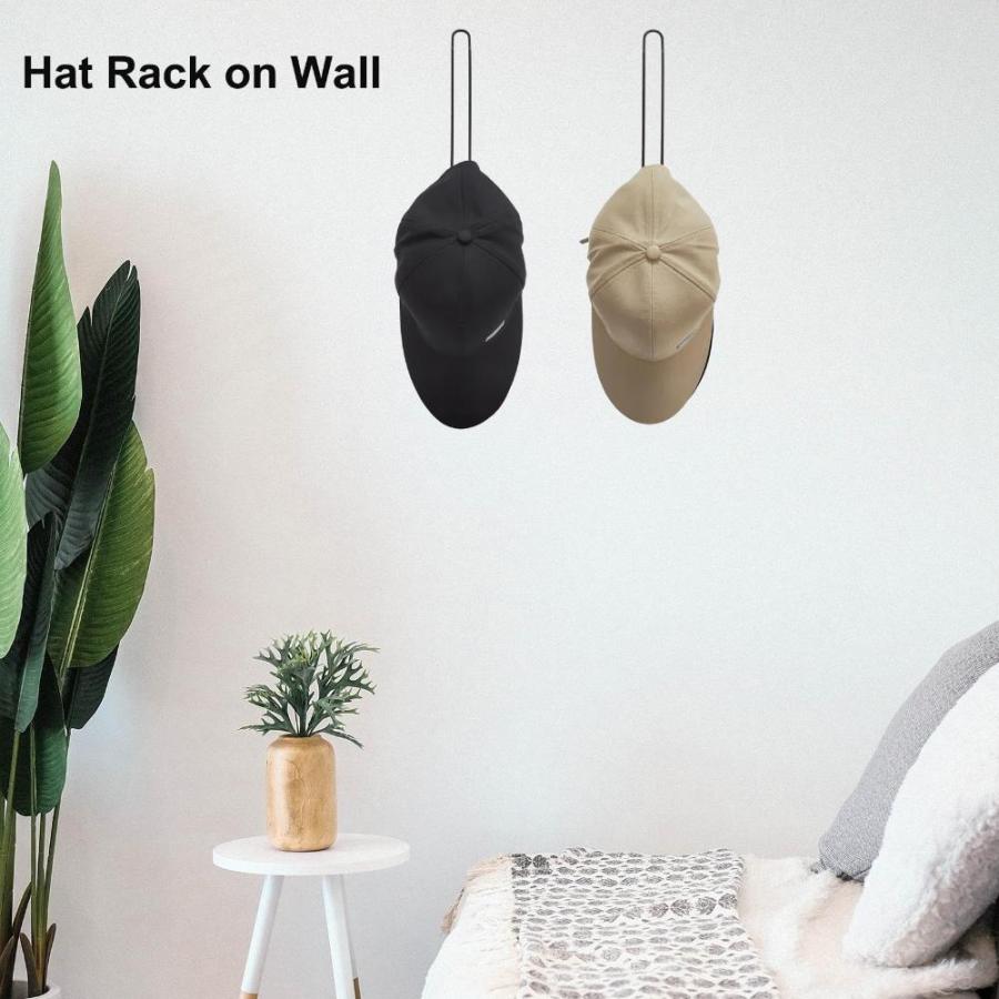 Egmen ハットラック 2パック 野球帽用帽子オーガナイザー クローゼット/壁収納オーガナイザー/ディスプレイ用壁掛け帽子ホルダー アップグレードさ｜joyfullab｜02