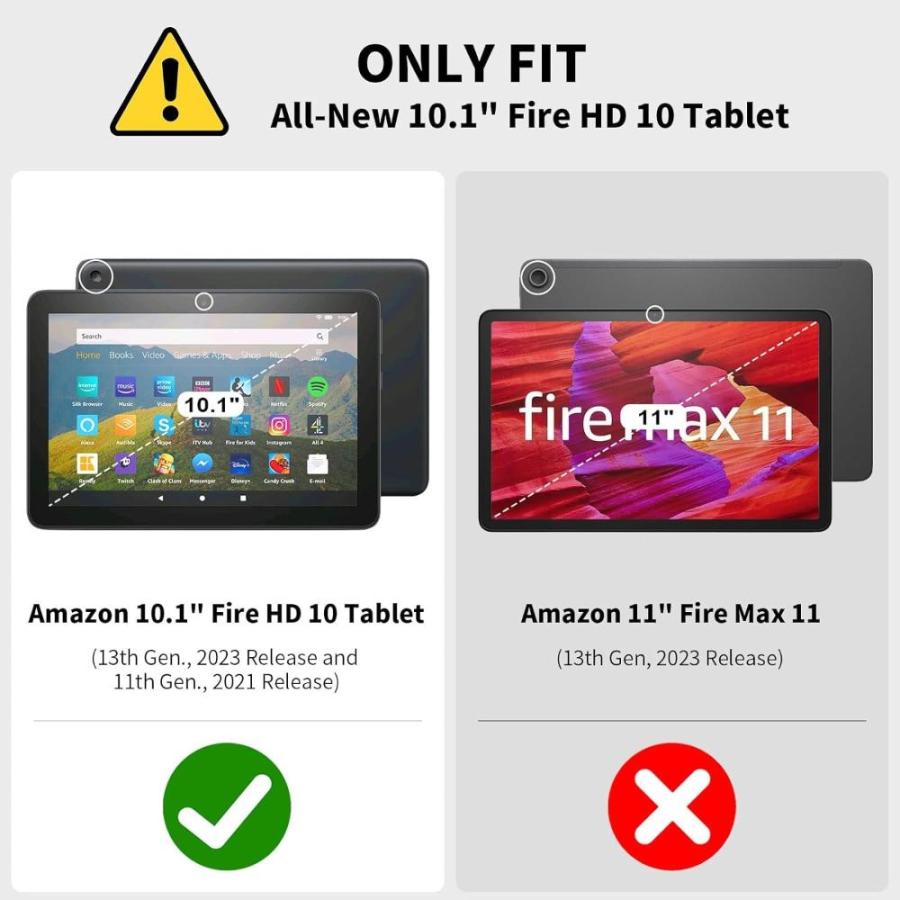 Amazon Fire HD 10タブレットとFire HD 10 Plus (第13世代/第11世代 2023/2021年発売) ケース 自動スリー｜joyfullab｜02