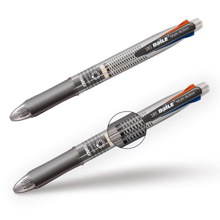Ipienlee 多機能ペン 4 + 1 5色 0.7mm ボールペン マルチペン 0.5mm シャープペンシル 1本入り 2本パック｜joyfullab｜02