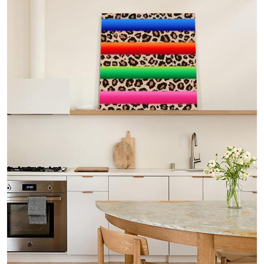 Canvas Wall Art Framed 🌶 Wall Decoration Leopard Serape Mexico Wall Oil Paint