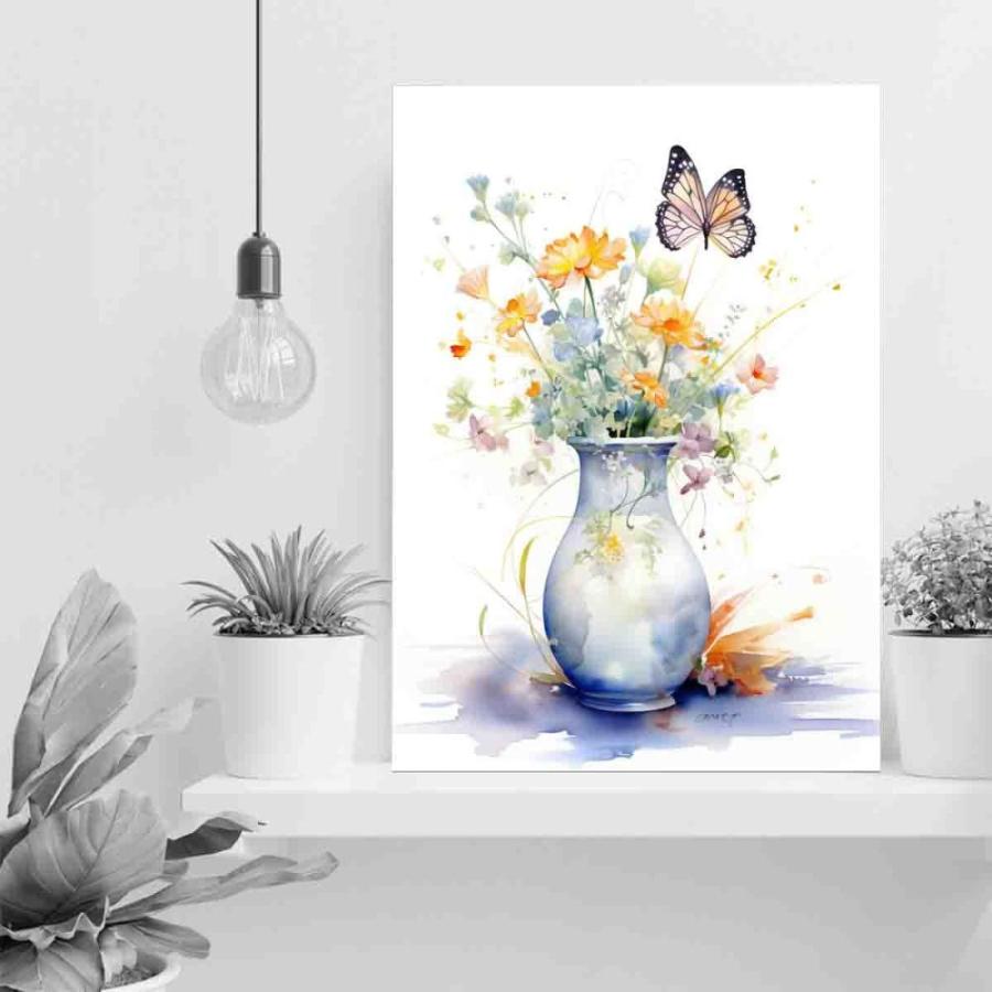 Fennel flowers & book art paintings,canvas floral art wall 【花筵】 decor,boh