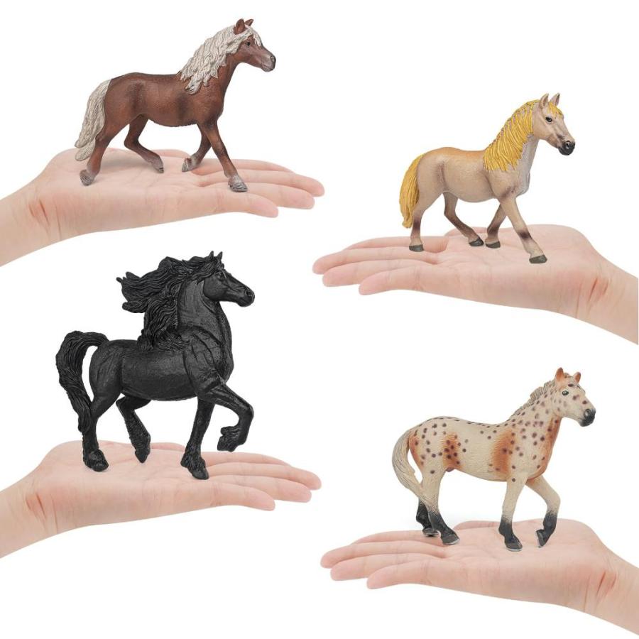 馬の農場 動物フィギュア モデルおもちゃ プレイセット 5ピース 馬の置物 ファミリーパーティー用品 コレクション デスクトップ装飾 開発セット 認知｜joyfullab｜05