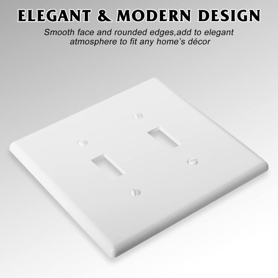 2-Gang Toggle Light Switch Wall Plate Double Switch Decorator Plate Covers,｜joyfullab｜02