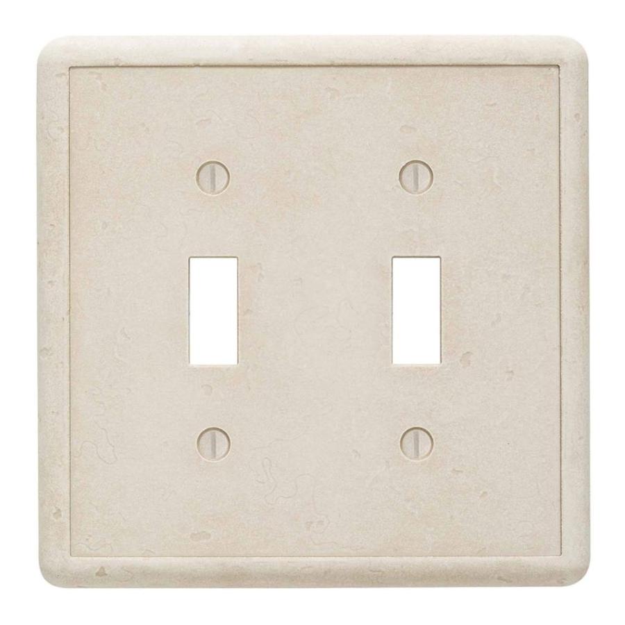 ダブルトグル ? サンドライトスイッチカバー キャストストーン テクスチャードアウトレットカバー ウォールプレート