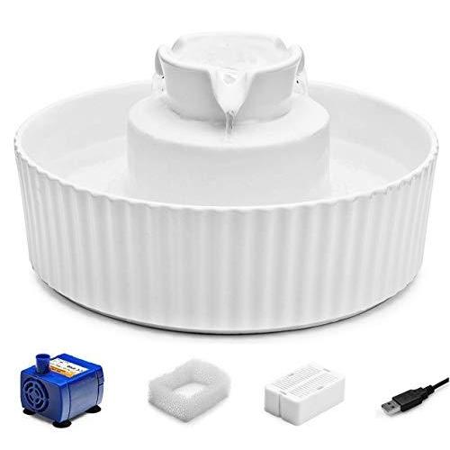 ペット 自動給水器 犬 みずのみ器 猫 給水器 セラミックス 水飲み器 陶器製 超静音 2l 大容量 循環式 活性炭 軟水化 フィルター ペット 浄水器 滝タイプ ファウ B085xptgmv Joyful Mall 通販 Yahoo ショッピング