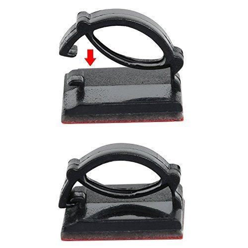 直営店に限定 Gwhole ケーブルクリップ ケーブルドロップ コードグリップ 配線固定クリップ 粘着シート付 Pc関連ケーブル 車の配線 整理 約100個セット Democracia Tv