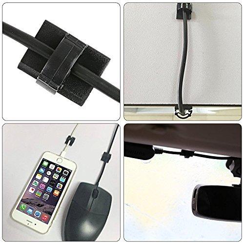 手数料安い Gwhole ケーブルクリップ ケーブルドロップ コードグリップ 配線固定クリップ 粘着シート付 Pc関連ケーブル 車の配線 整理 約100個セット Democracia Tv