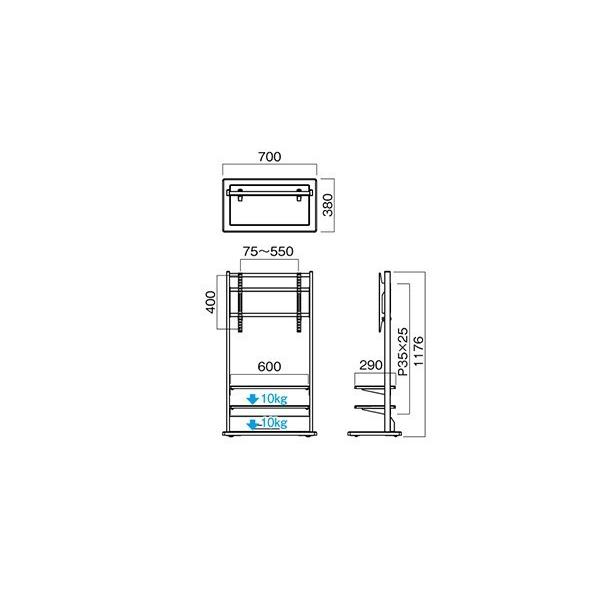 TIMEZ ハヤミ工産 KF-770 〜77V型対応 自立スタンド KF-700 series