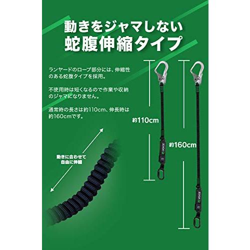 VOICE フルハーネス用 ランヤード ツインタイプ （二丁掛け） ダブル