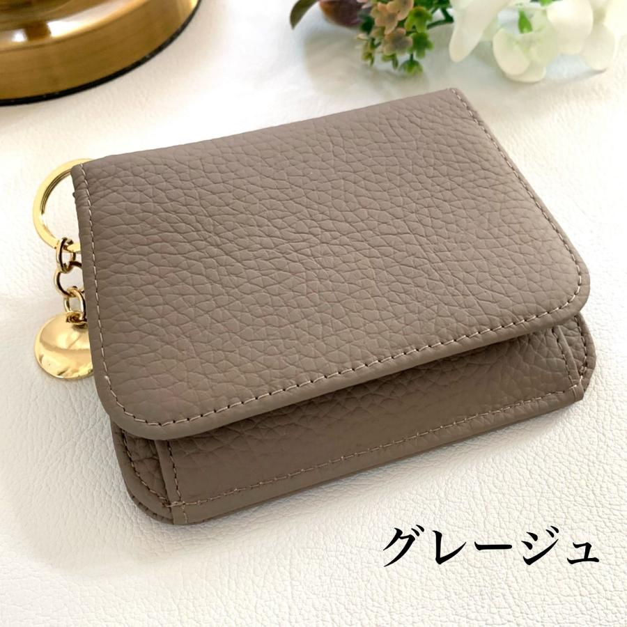 ミニ財布 レディース 財布 二つ折り 本革 カードケース 小銭入れ 可愛い チャーム付き パステルカラー コンパクト | Joy Harmony | 02