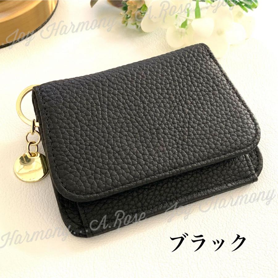 ミニ財布 レディース 財布 二つ折り 本革 カードケース 小銭入れ 可愛い チャーム付き パステルカラー コンパクト | Joy Harmony | 01
