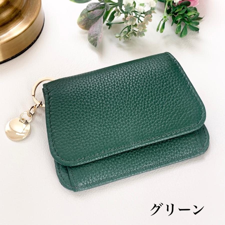 ミニ財布 レディース 財布 二つ折り 本革 カードケース 小銭入れ 可愛い チャーム付き パステルカラー コンパクト | Joy Harmony | 07