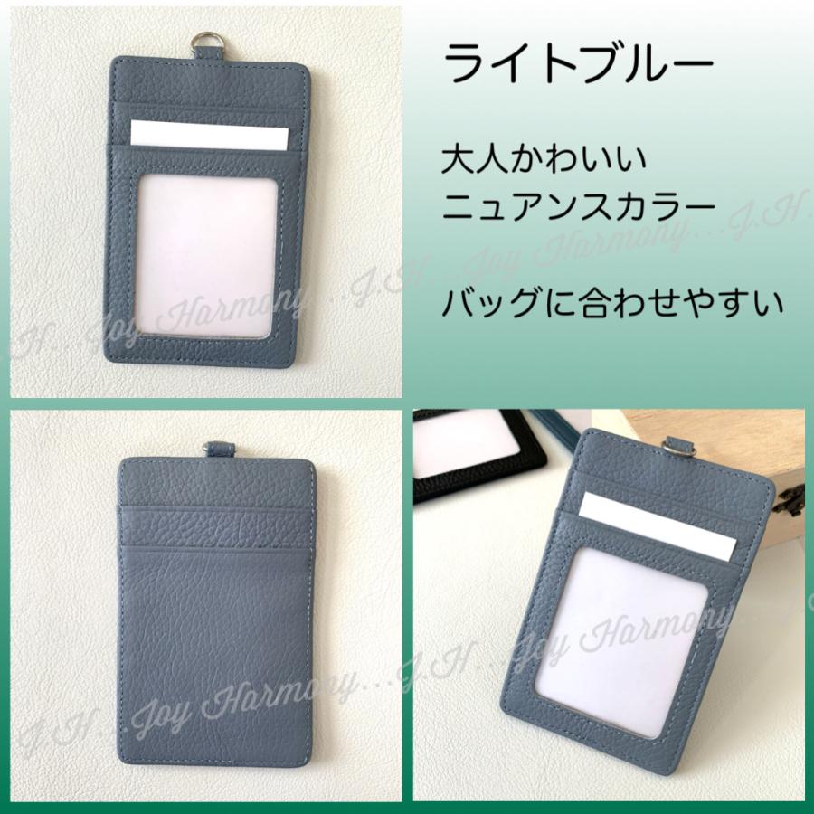 パスケース 定期入れ リール付き 爆買 カードケース 本革 レディース メンズ ID カードホルダー 通勤 通学 ネックストラップ | Joy Harmony | 20