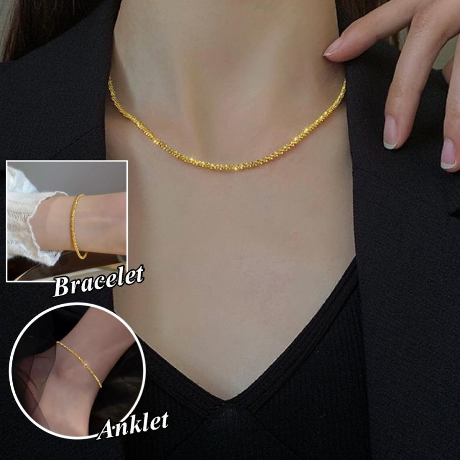 ネックレス ブレスレット アンクレット レディース メンズ 男女兼用 おしゃれ シンプル キラキラ チェーン ペアアクセサリー | Joy Harmony | 16