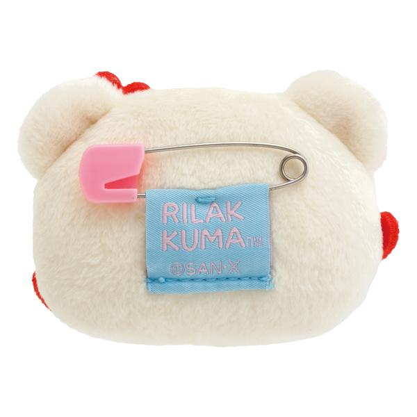 リラックマ ぬいぐるみバッジ コリラックマ ハート えもじーず