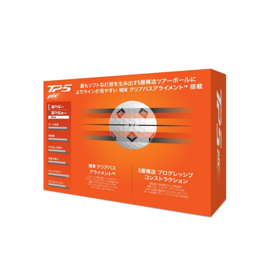 【新品未使用】テーラーメイド TP5pix ホワイト 1ダース TP5 ☆新品☆テーラーメイド☆TP5 pix ゴルフボール☆ホワイト