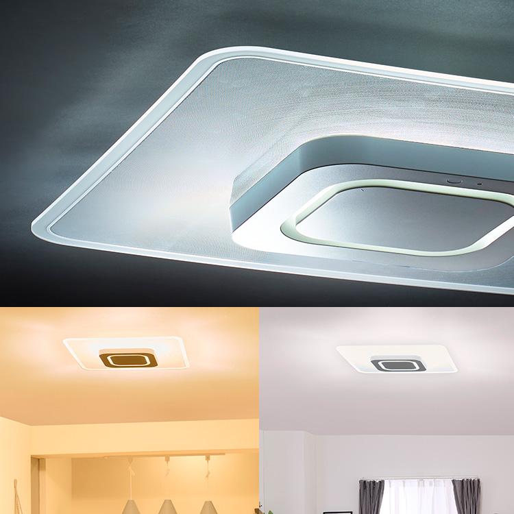 シーリングライト led 8畳 led照明器具 天井 照明器具 おしゃれ リモコン アイリスオーヤマ 調光調色 四角 パネルライト 導光板 CEA-A08DLPS * | IRIS OHYAMA | 02
