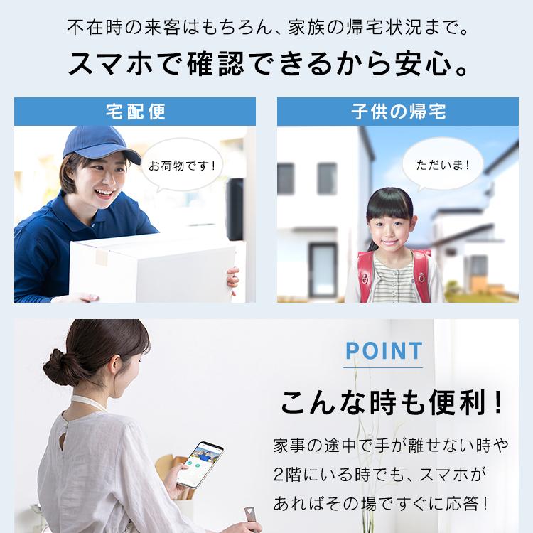 インターホン カメラ付 ドアホン インターフォン 録画 テレビドアホン 玄関 交換 スマホ応答 TD-SM5030CT-BSH アイリスオーヤマ 新生活 * | IRIS OHYAMA | 04