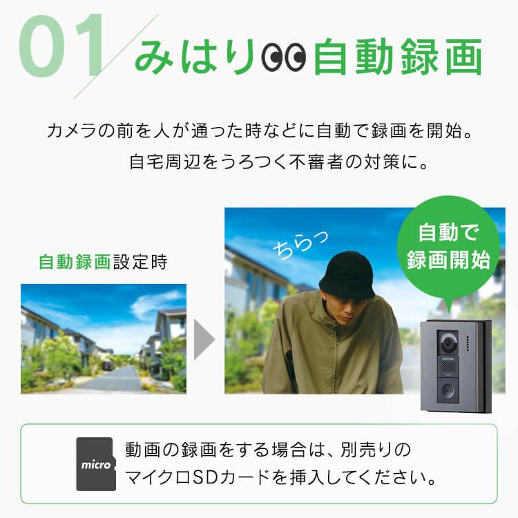 インターホン カメラ付 ドアホン インターフォン 録画 テレビドアホン 玄関 交換 台座付 TD-SM3010T-WSH アイリスオーヤマ 新生活 * | IRIS OHYAMA | 02