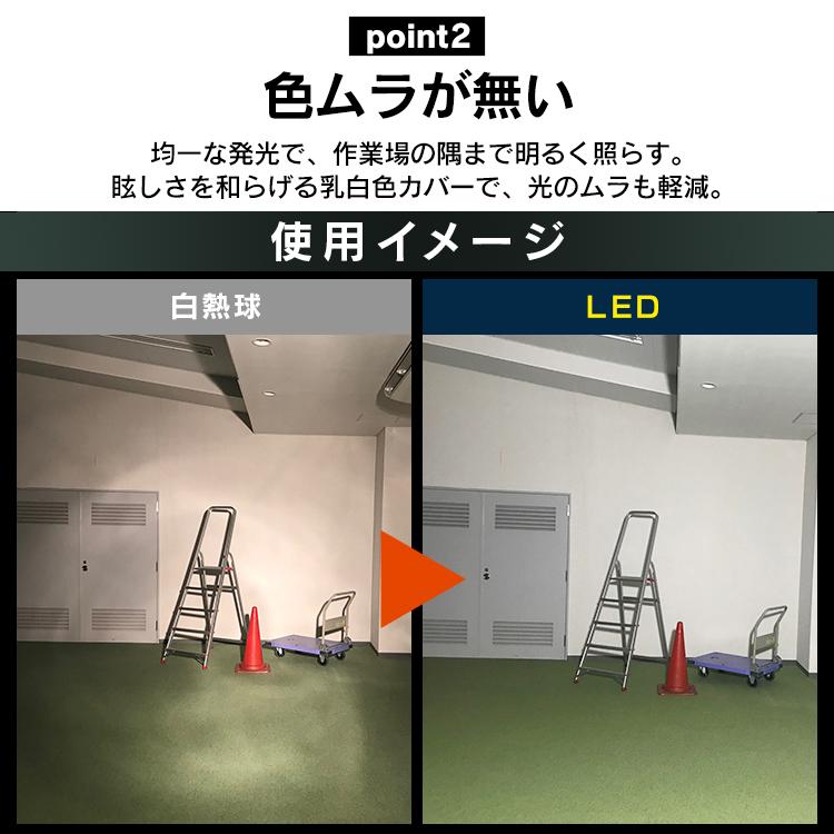 クリップライト led 作業灯 810lm 照明 業務用 オフィス 工場 現場 100V 屋内用 昼白色 広配光 角度調節 屋内倉庫 夜間作業 非常灯 アイリスオーヤマ ILW-8GC4 | IRIS OHYAMA | 03