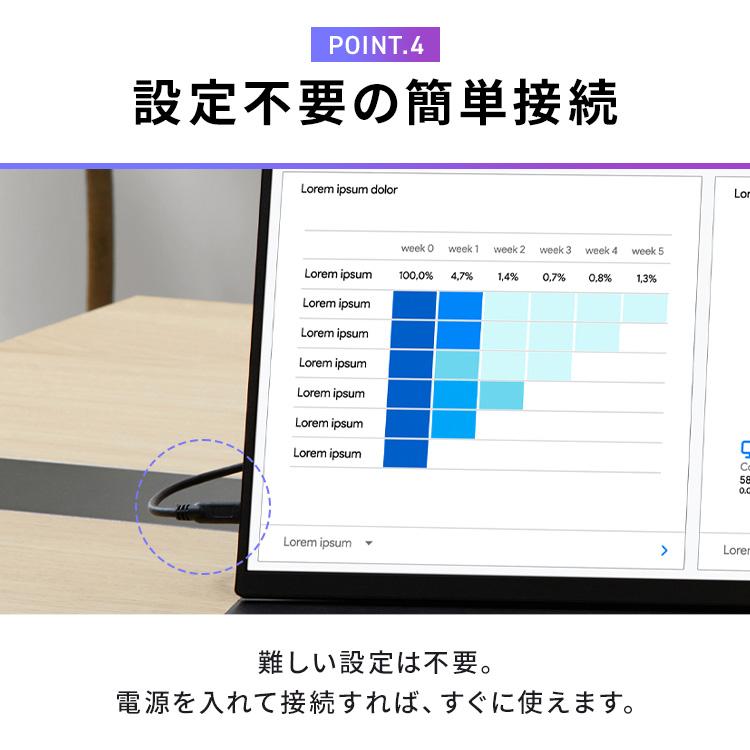 モバイルモニター スタンドカバー 18.5 モバイルディスプレイ 壁掛け アーム 薄型 FHD ポータブルモニター アイリスオーヤマ DP-EF184S * | IRIS OHYAMA | 08