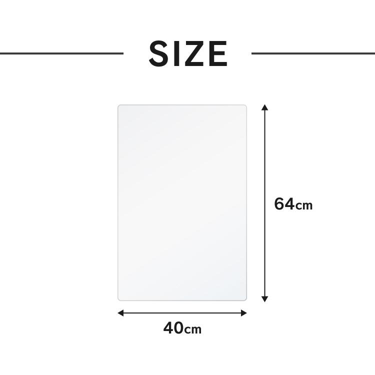 冷蔵庫マット 下敷き マット ポリカーボネート 透明 スリム スキマックス対応 40×64cm 厚み2mm 床暖房対応 アイリスオーヤマ RPD-Slim * | IRIS OHYAMA | 05