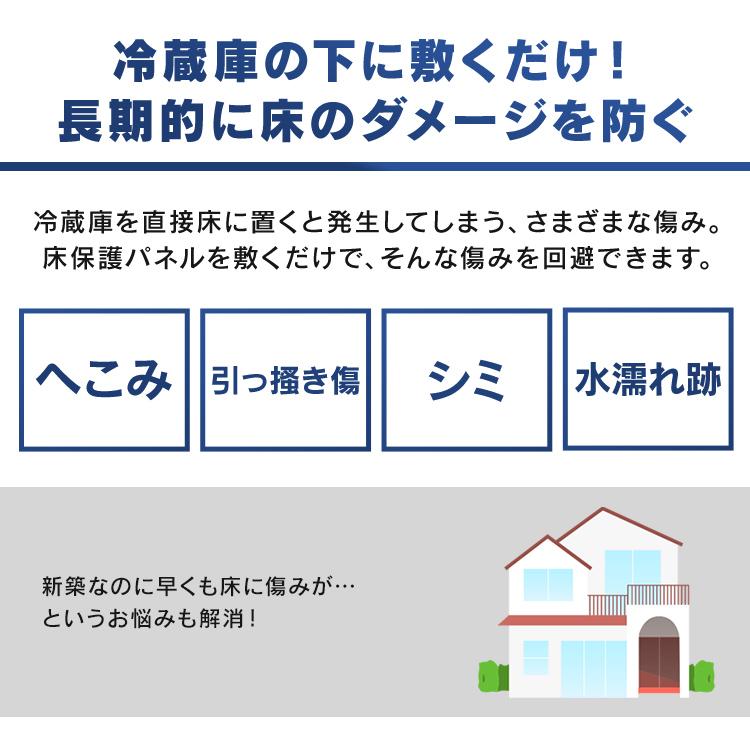 冷蔵庫マット 下敷き マット ポリカーボネート 透明 LLL 大型冷蔵庫 650L 以上 75×90cm 厚み2mm 床暖房対応 アイリスオーヤマ RPH-LLL * | IRIS OHYAMA | 01