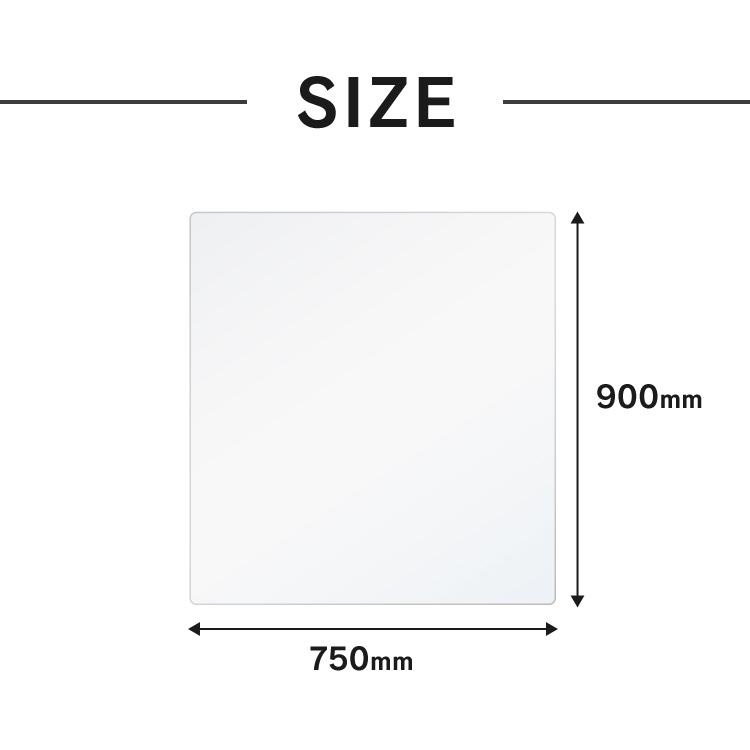 冷蔵庫マット 下敷き マット ポリカーボネート 透明 LLL 大型冷蔵庫 650L 以上 75×90cm 厚み2mm 床暖房対応 アイリスオーヤマ RPH-LLL * | IRIS OHYAMA | 04