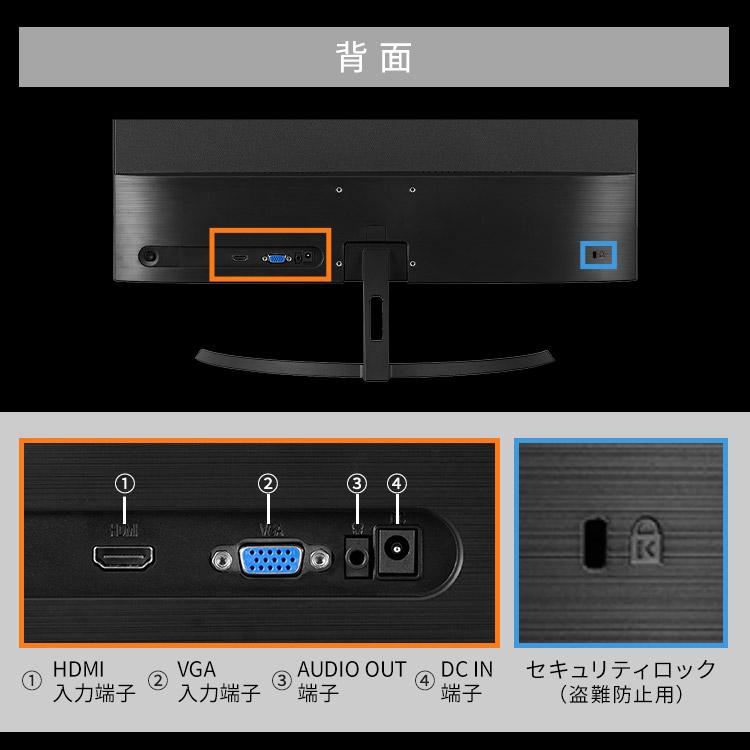 ディスプレイモニター 黒　27インチパネルスピーカー内蔵　非光沢タイプ IRIS OHYAMA（アイリスオーヤマ） モニター 23インチ フルhd 100Hz VA