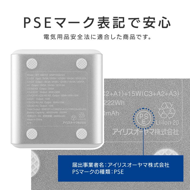 IRIS OHYAMA（アイリスオーヤマ） バッテリーステーション 60000mAh 大