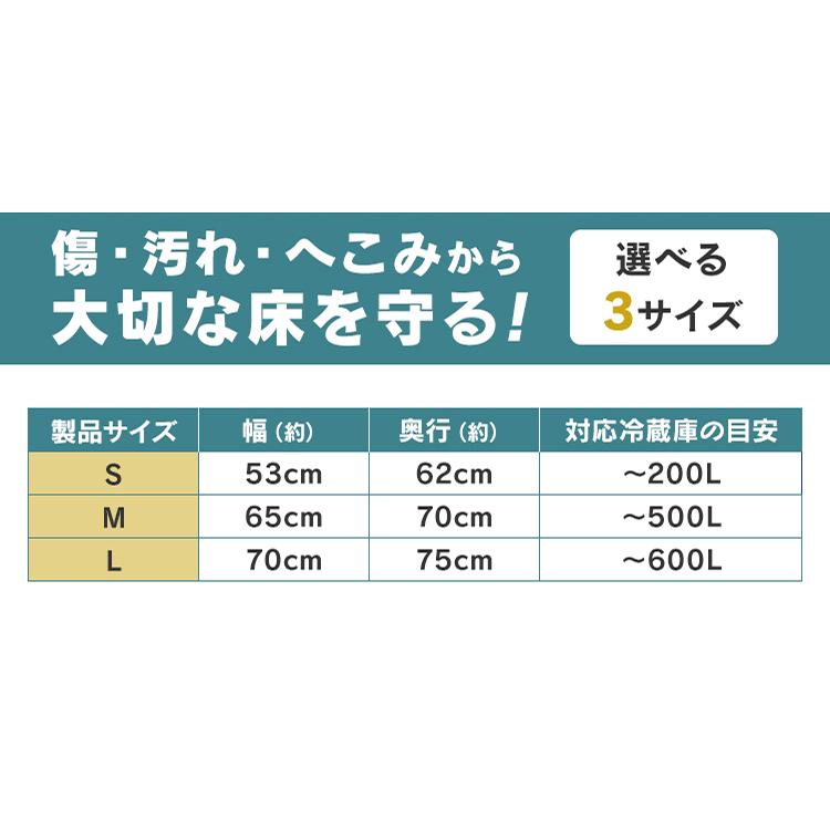 冷蔵庫 マット アイリス 冷蔵庫下床保護シート アイリスオーヤマ Lサイズ RSS-L クリア | IRIS OHYAMA | 01