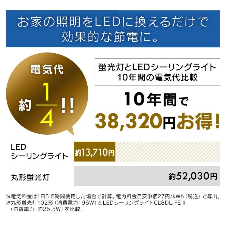 LED シーリングライト 8畳 調光 調色 アイリスオーヤマ LED LEDシーリングライト リモコン おしゃれ 照明 CL8DL-FEIII | IRIS OHYAMA | 09