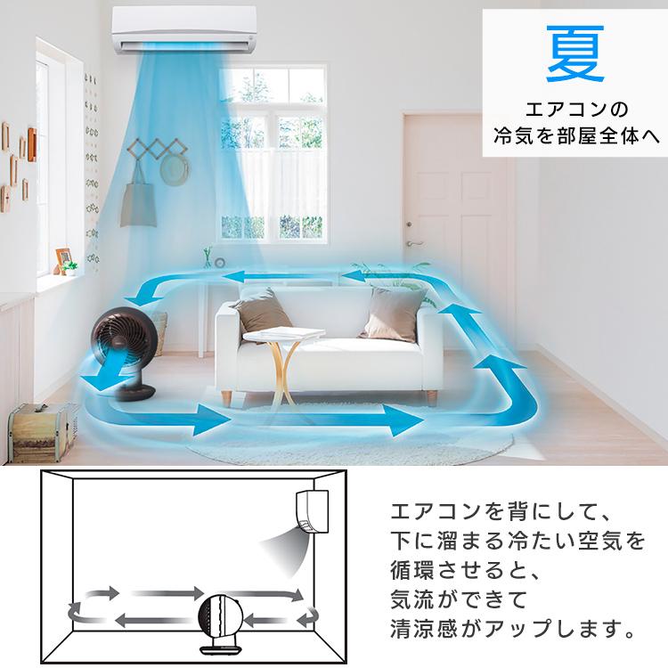 サーキュレーター アイリスオーヤマ DC 静音 首振り 衣類乾燥 3D 空気循環 JET 15cm KCF-SDCC151T 除湿器入り 節電 | IRIS OHYAMA | 16