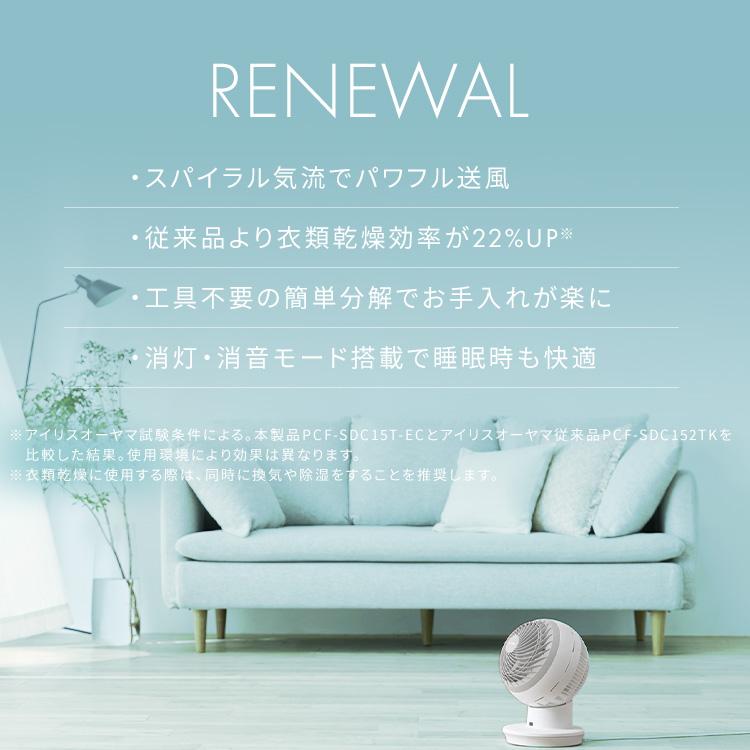 ＼TVで紹介されました／ サーキュレーター DCモーター 換気 サーキュレーターアイ DC JET 15cm KCF-SDC15T-EC-W ホワイト アイリスオーヤマ[B] | IRIS OHYAMA | 01