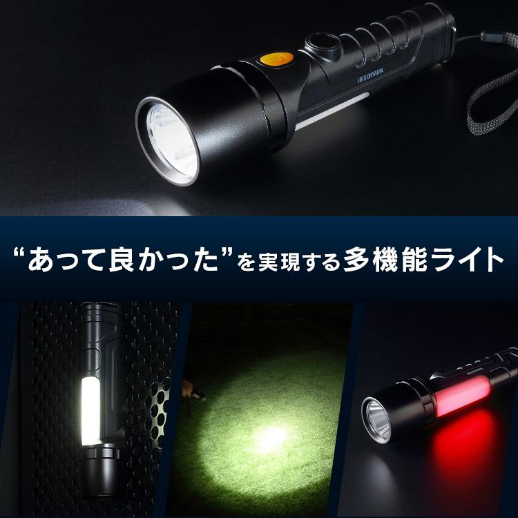 LEDライト 懐中電灯 ハンドライト 防水 防災 アウトドア 電池式 LEDハンディライト LKD-350L グレー アイリスオーヤマ | IRIS OHYAMA | 02