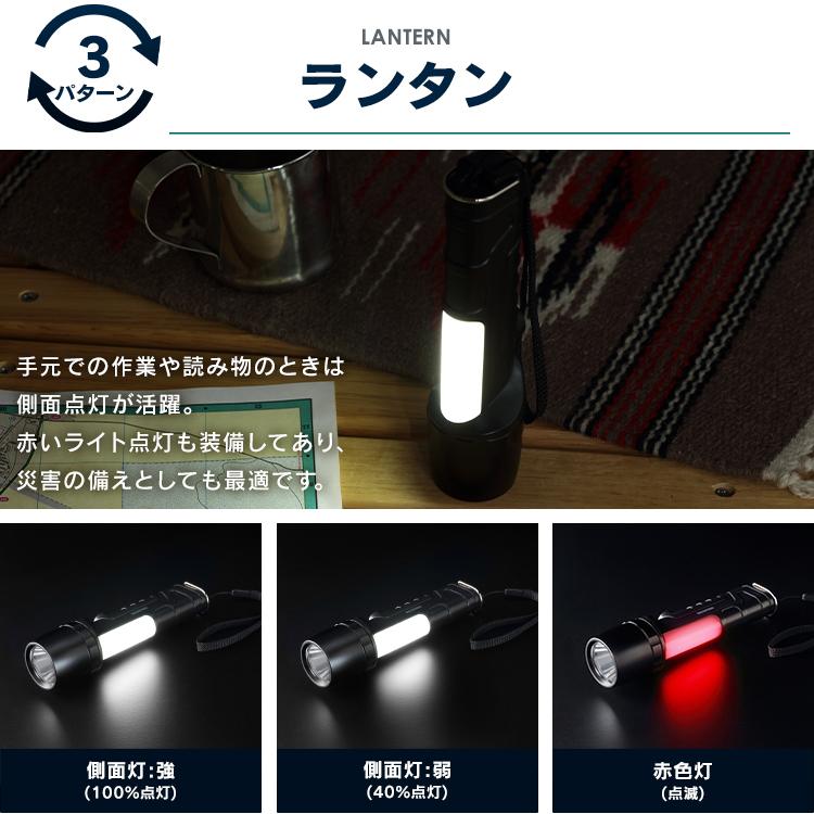LEDライト 懐中電灯 ハンドライト 防水 防災 アウトドア 電池式 LEDハンディライト LKD-350L グレー アイリスオーヤマ | IRIS OHYAMA | 06