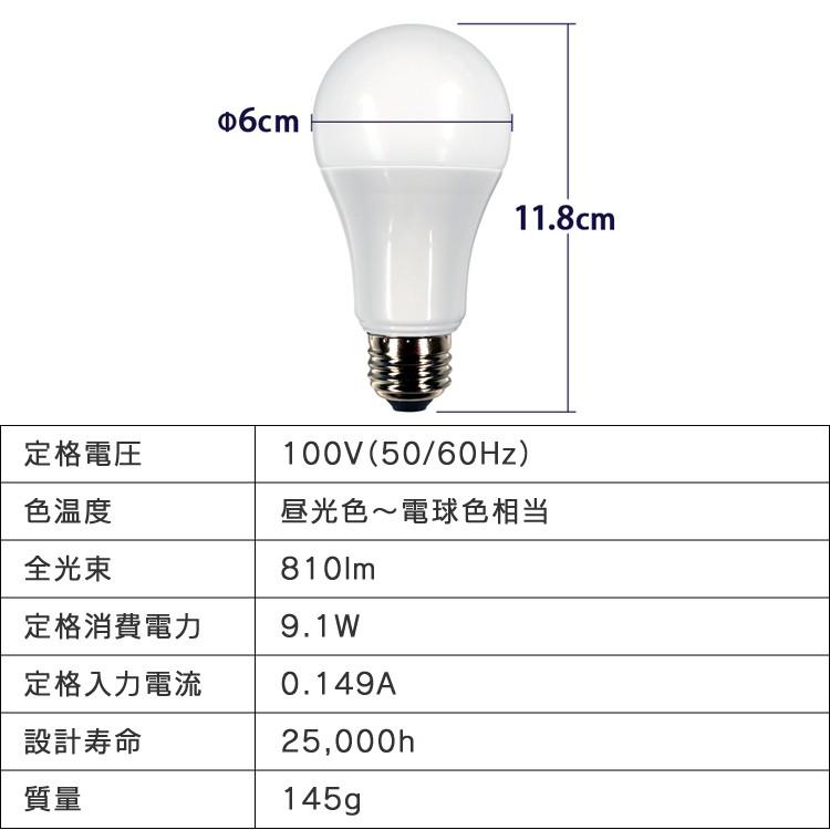 IRIS OHYAMA LED電球 電球 LED E26 広配光 60形相当 冷暖調色 AI